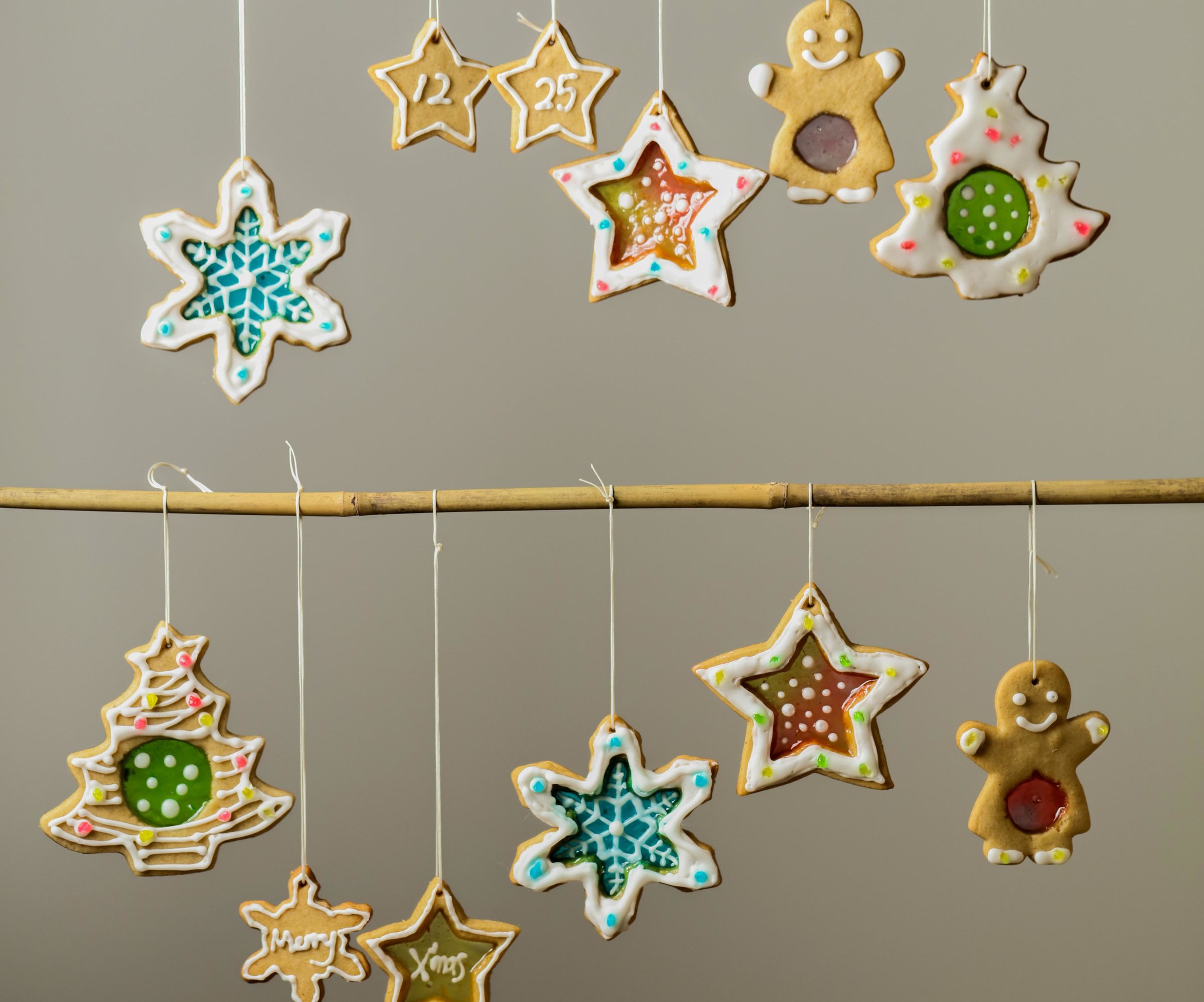 Christmas Gingerbread Stained Glass Cookie 