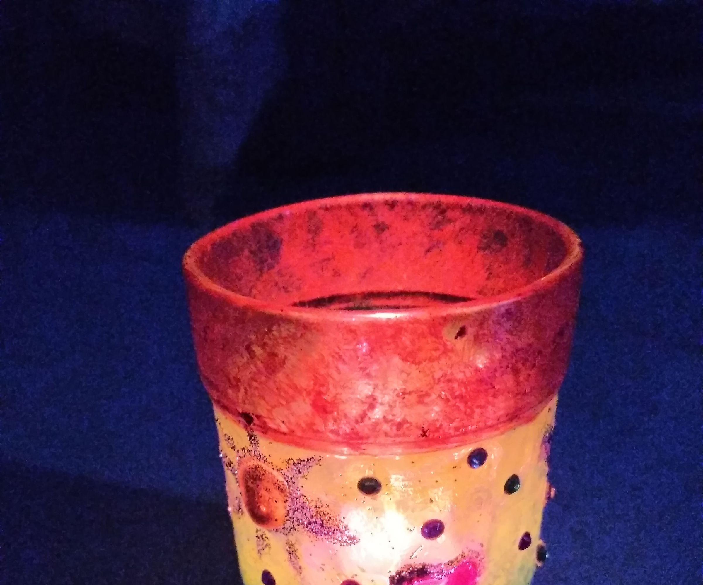 Hand Painted Candle Holder