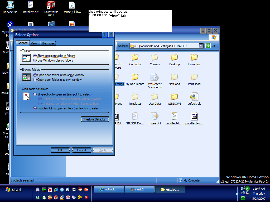Open "folder Options"