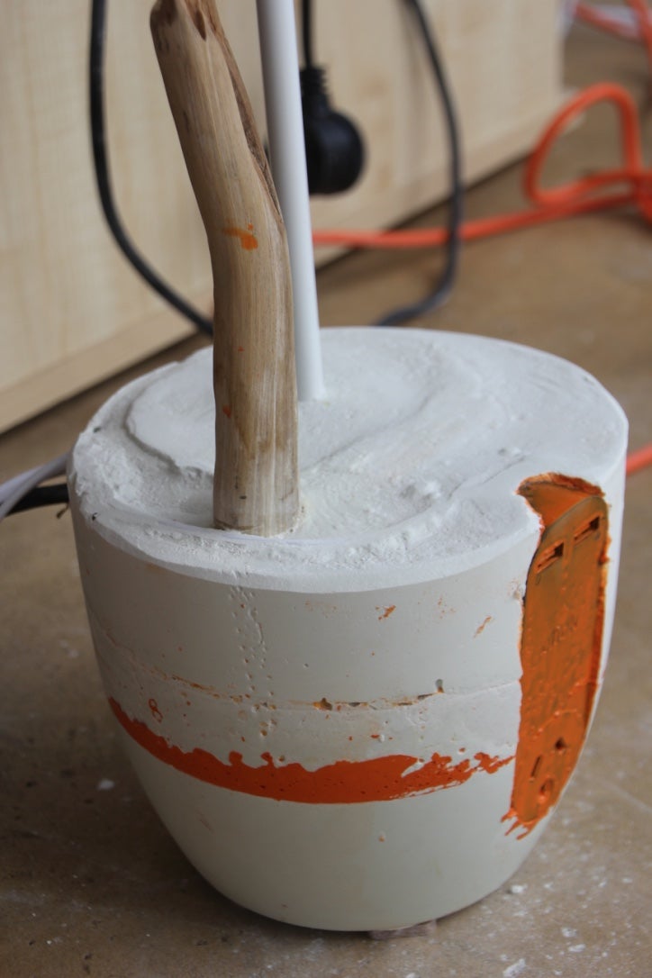 USB Port Concrete Potplant Lamps - Recycled Material