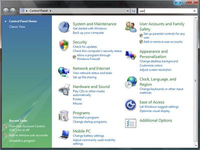 Accessing the User Account Page