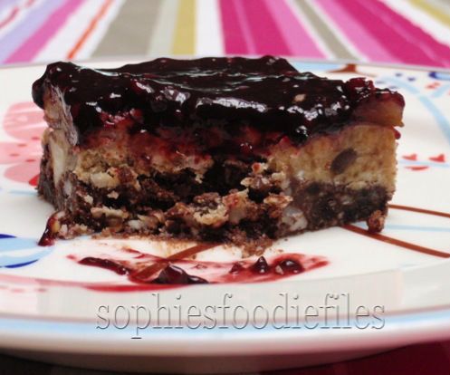 Vegan Blackberry Caramel Nougat Bars