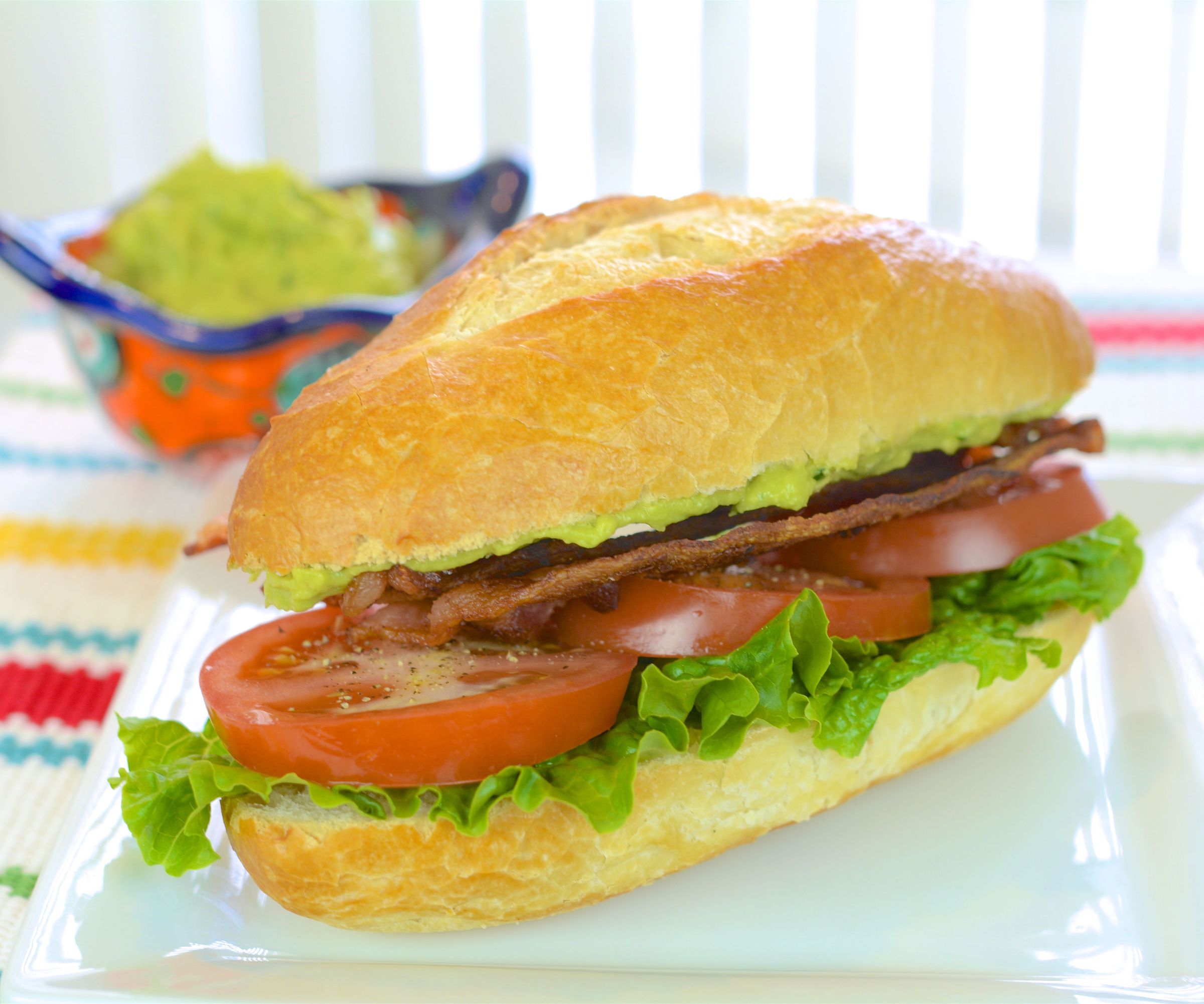 BLT With Avocado and Basil Mayonnaise