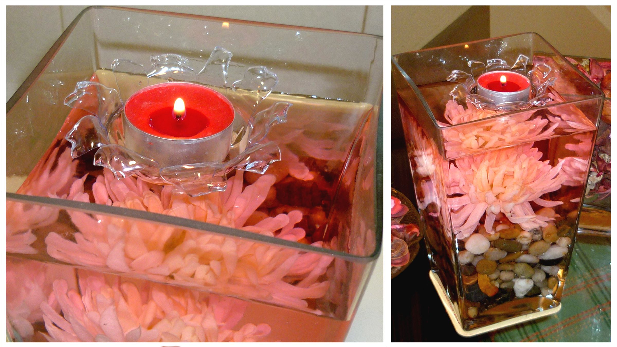 DIY Valentine's Day IDEAS - FLOATING Candle Centerpiece!