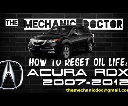 How to Reset Oil Life: Acura RDX 2007-2012. 