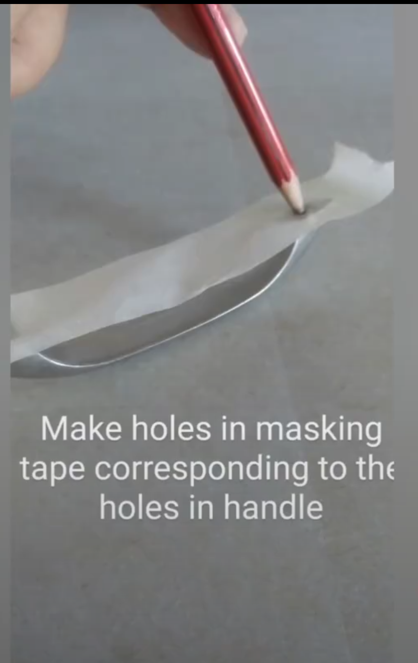 Mark the Position of Handles on the Board and Drill Holes.