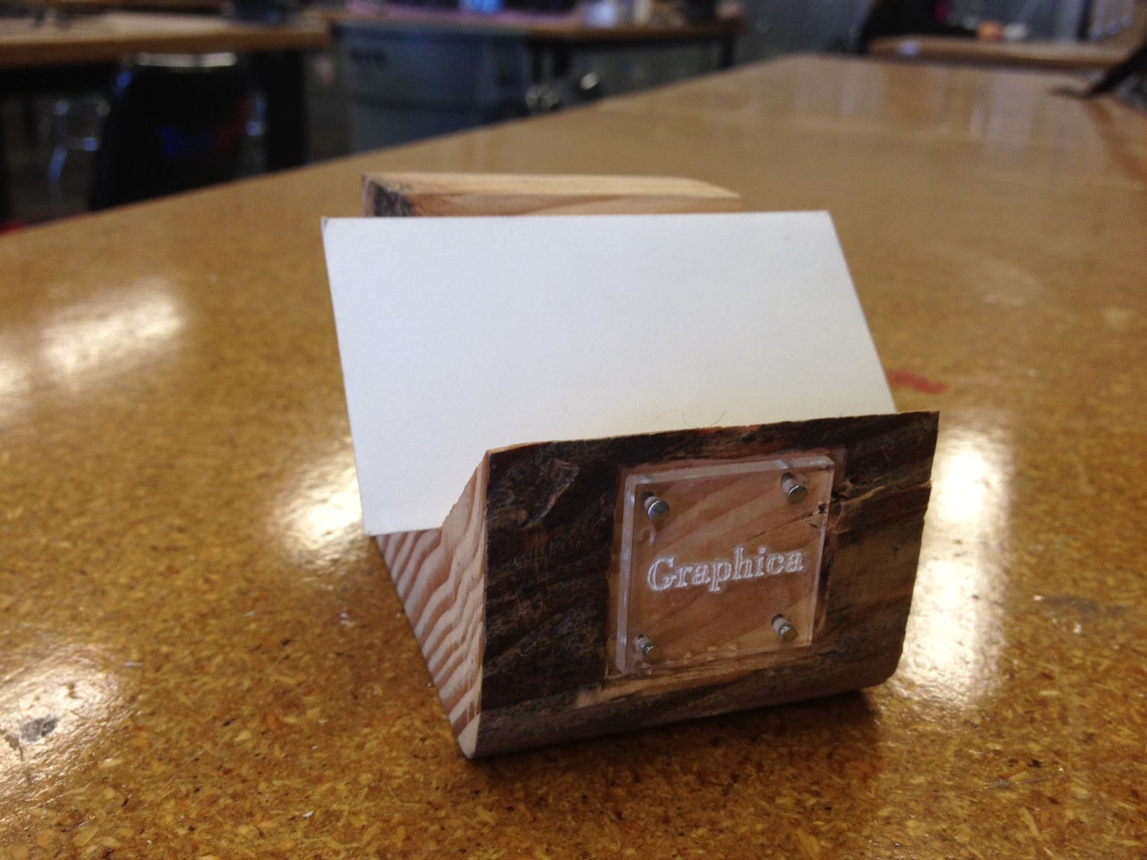 How to Make a Wooden Business Card Holder w/ Laser-cut Logo