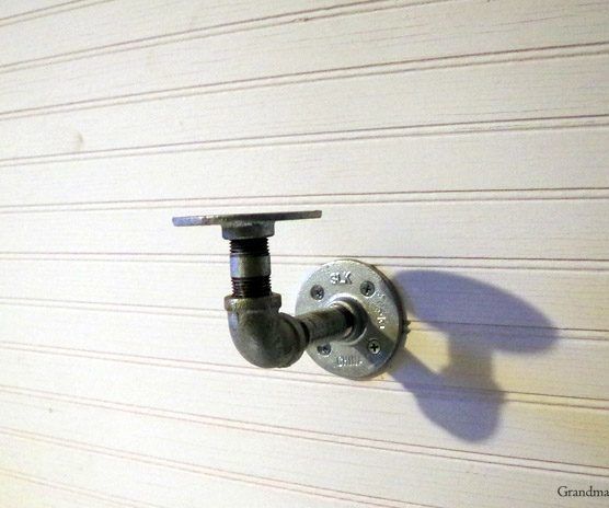 Shelf in My Master Bathroom Using Galvanized Pipe Hardware!