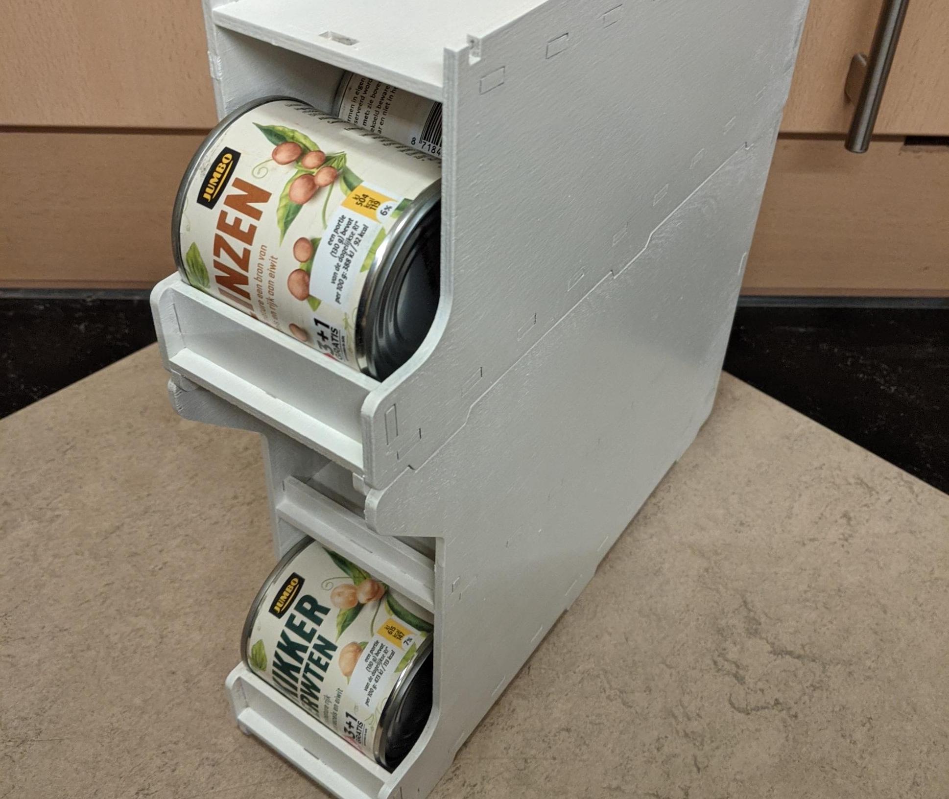 Laser Cut Stacking FIFO Can Holder 7 Steps (with Pictures