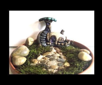 How to Make a Pebble Stone Fairy Garden Patio