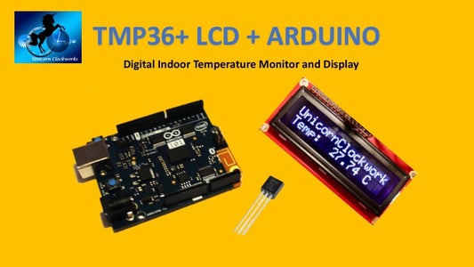 TMP36 + LCD + Arduino: Indoor Temperature Monitor and Display