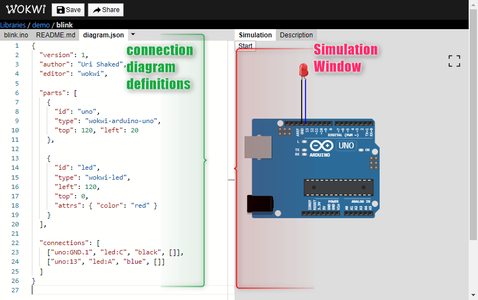 How to Simulate Arduino to Blink an LED Using Wokwi 2020 : 7 Steps ...
