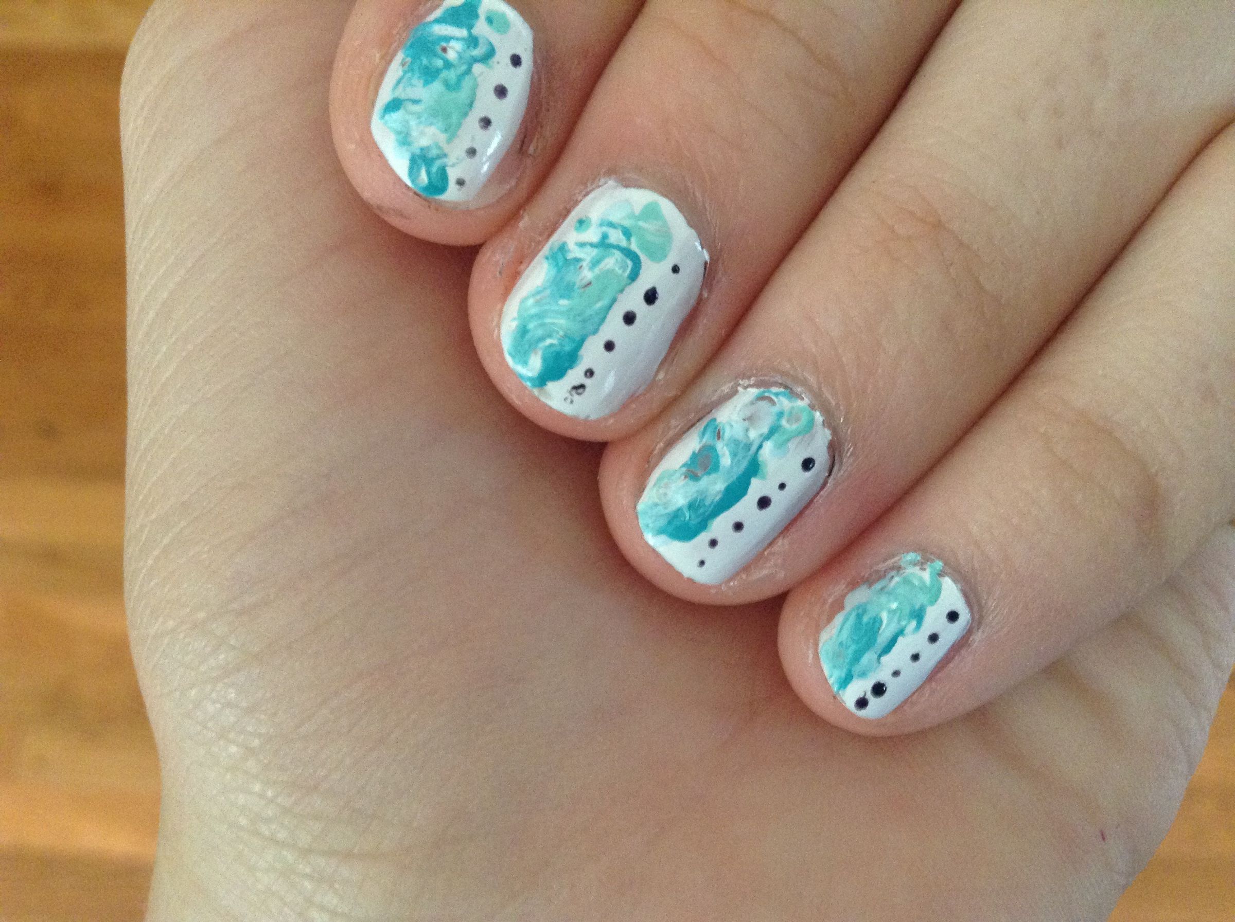 Marble Swirled Nail Art