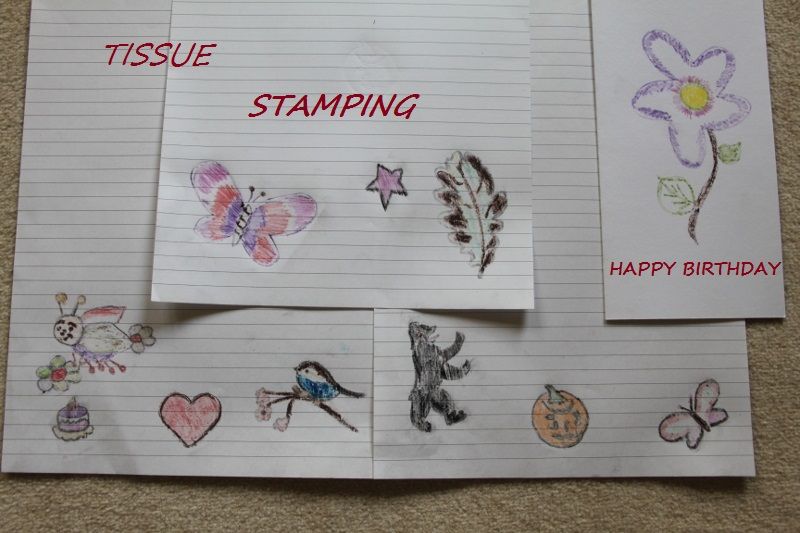 Tissue Stamping to Decorate Your Writting Papers
