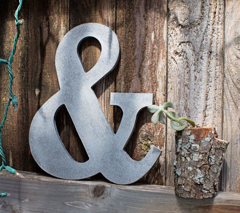 Faux Zinc Letter