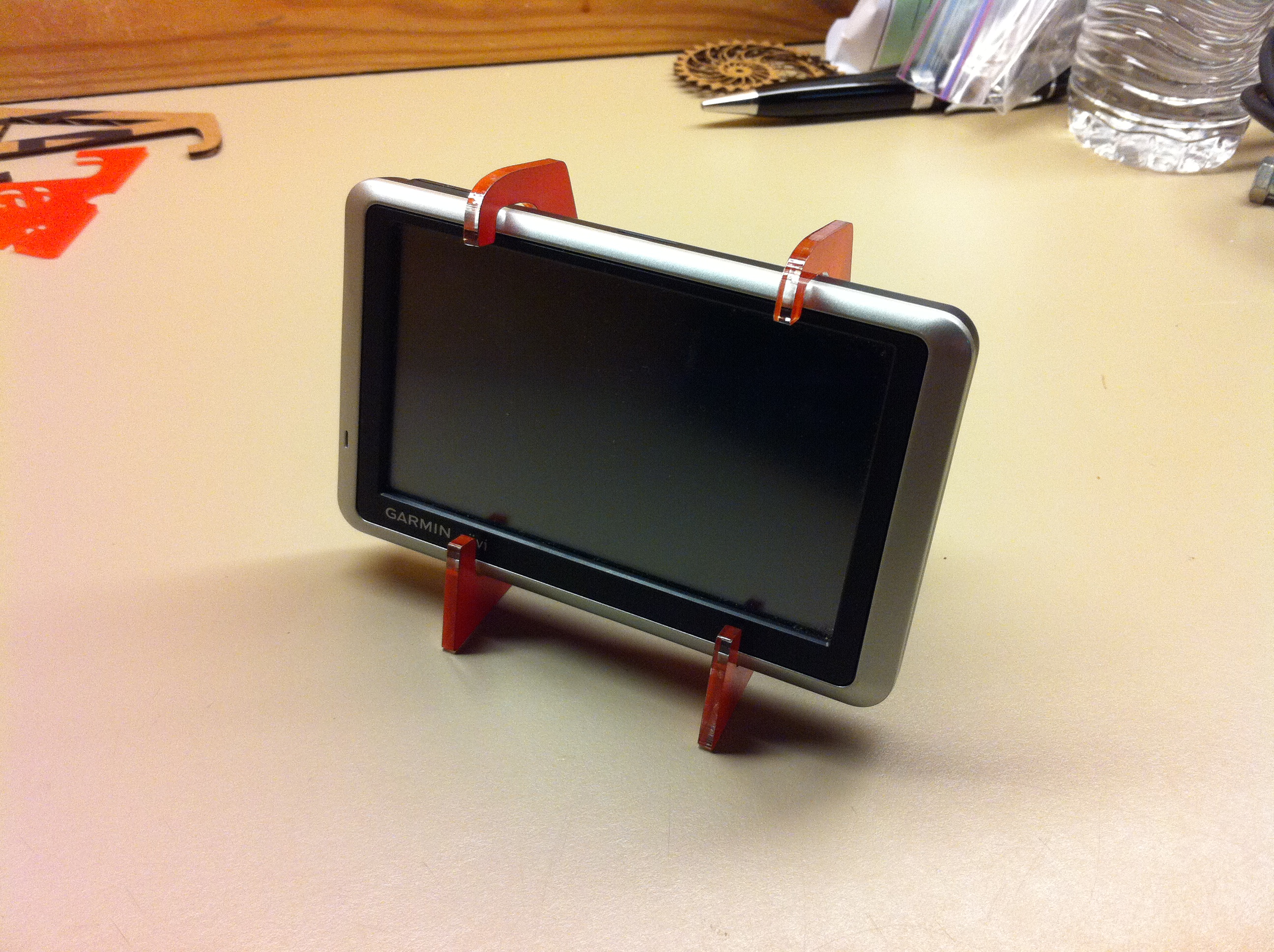 Laser cut GPS holder - I made it at TechShop