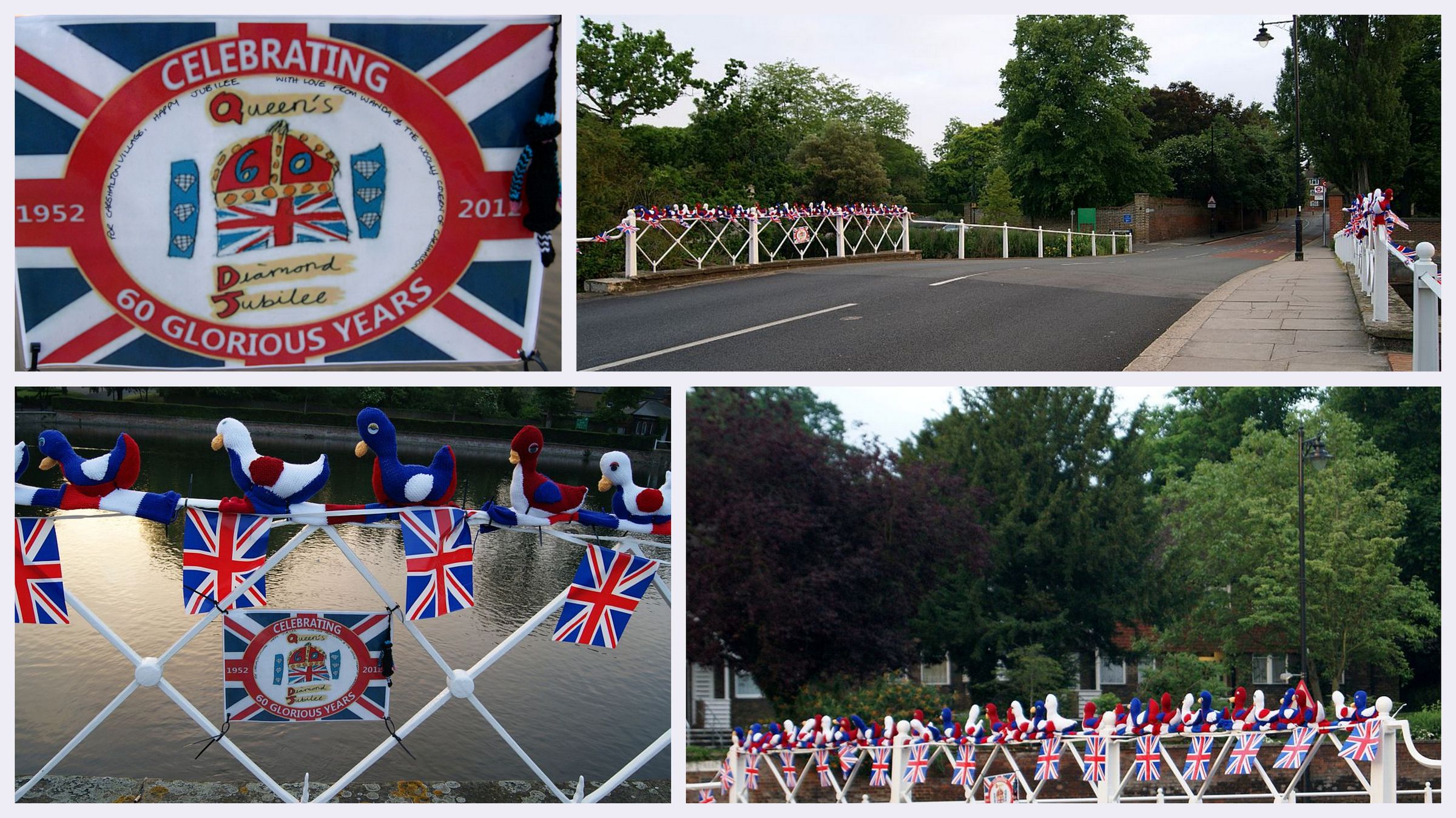 Carshalton Bridge Jubilee Yarnbombing