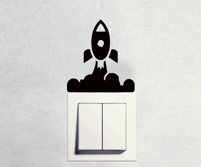DIY Space Rocket Switch Board Art