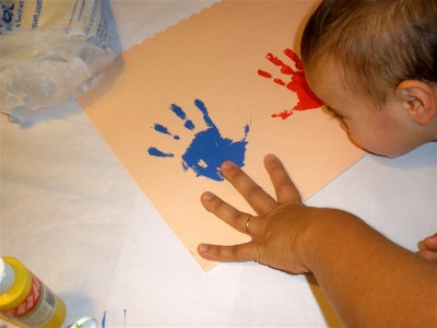Giant Hand Print Art Card