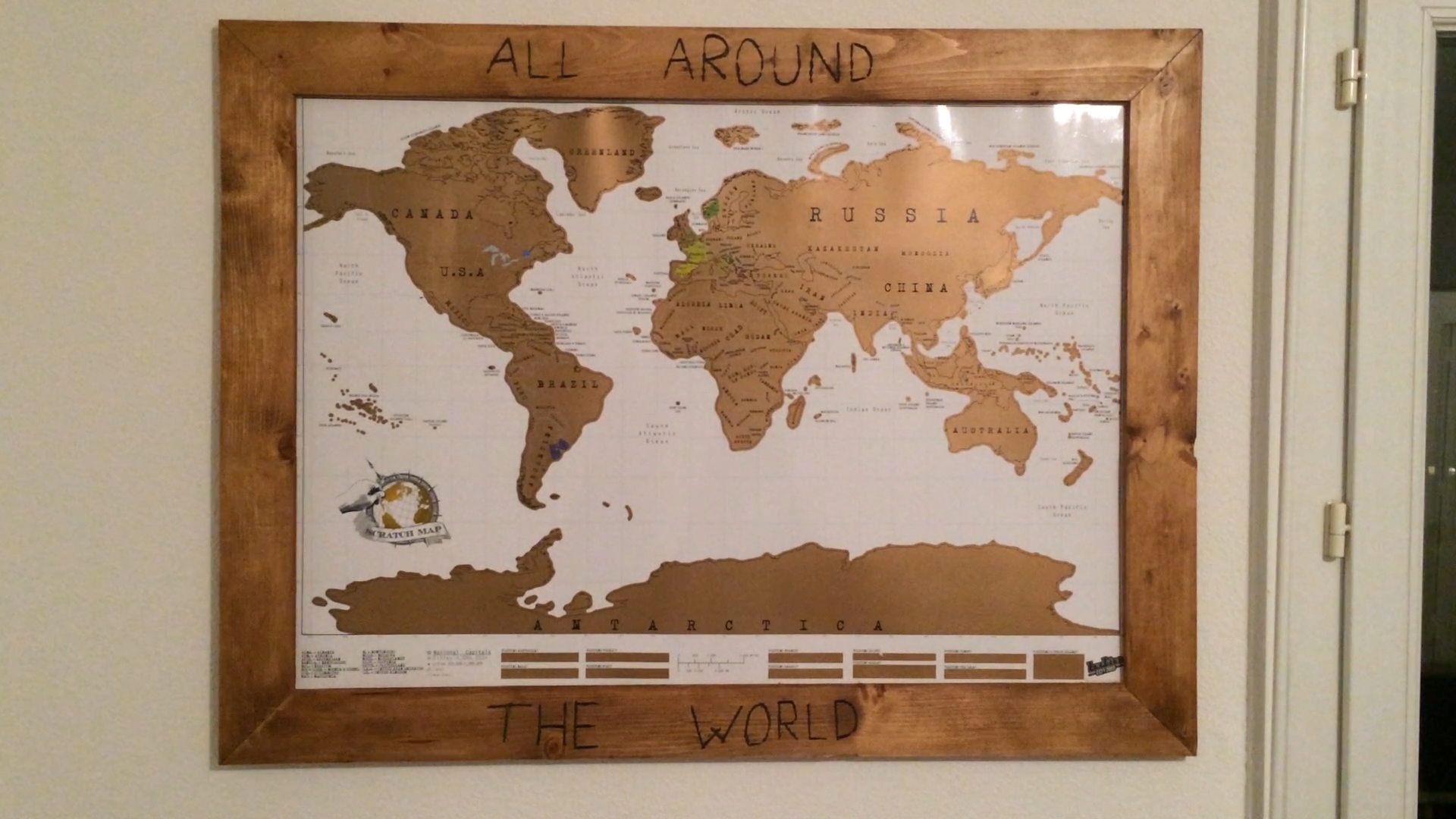 Custom Scratch Map Frame 5 Steps Instructables