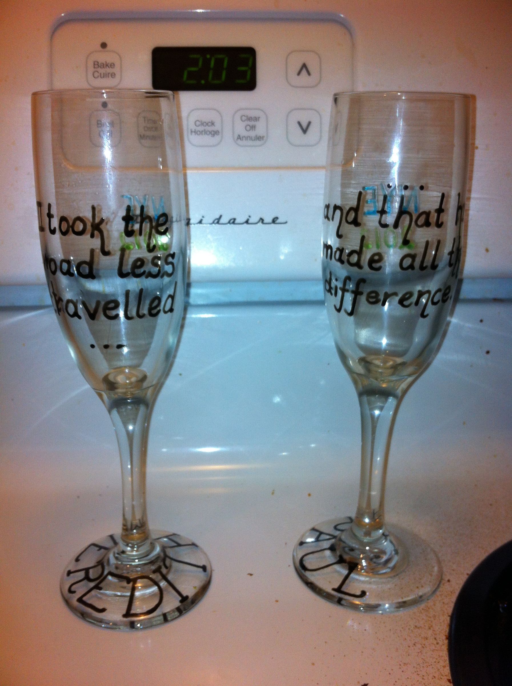 Best Friend Champagne Flutes