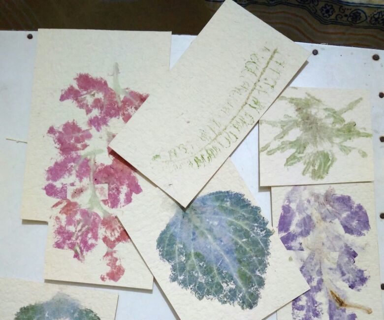 Eco Printing on Paper