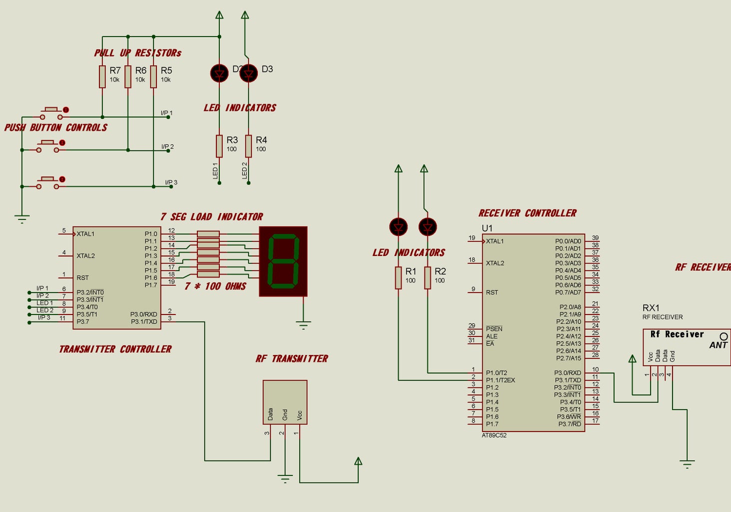 RF MODULE INTERFACE TO 8051 MICROCONTROLLER