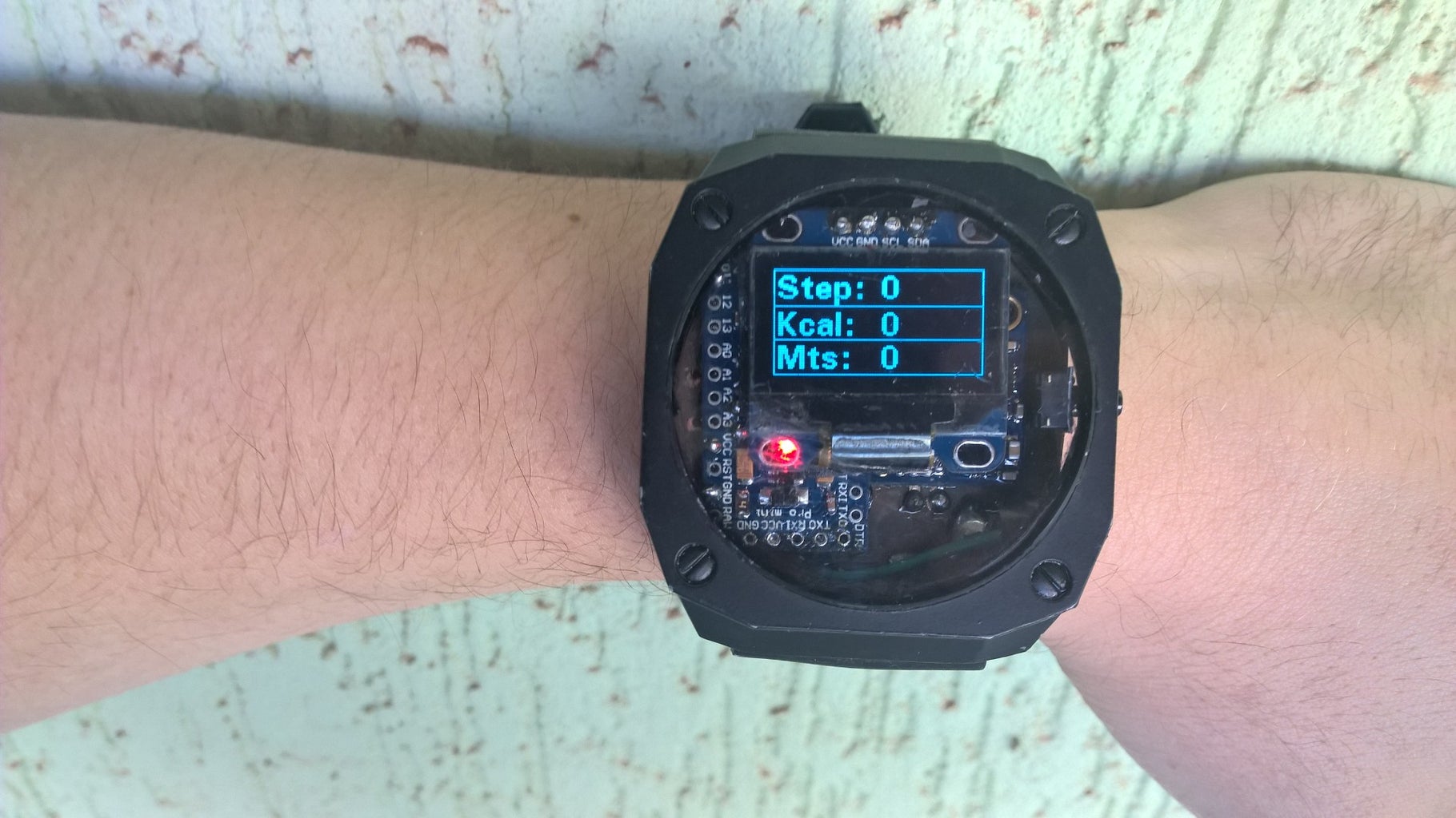 Arduino Pedometer Watch, With Temperature, Altitude and Compass! : 6 ...