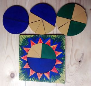 Sun Puzzle to Learn Fractions