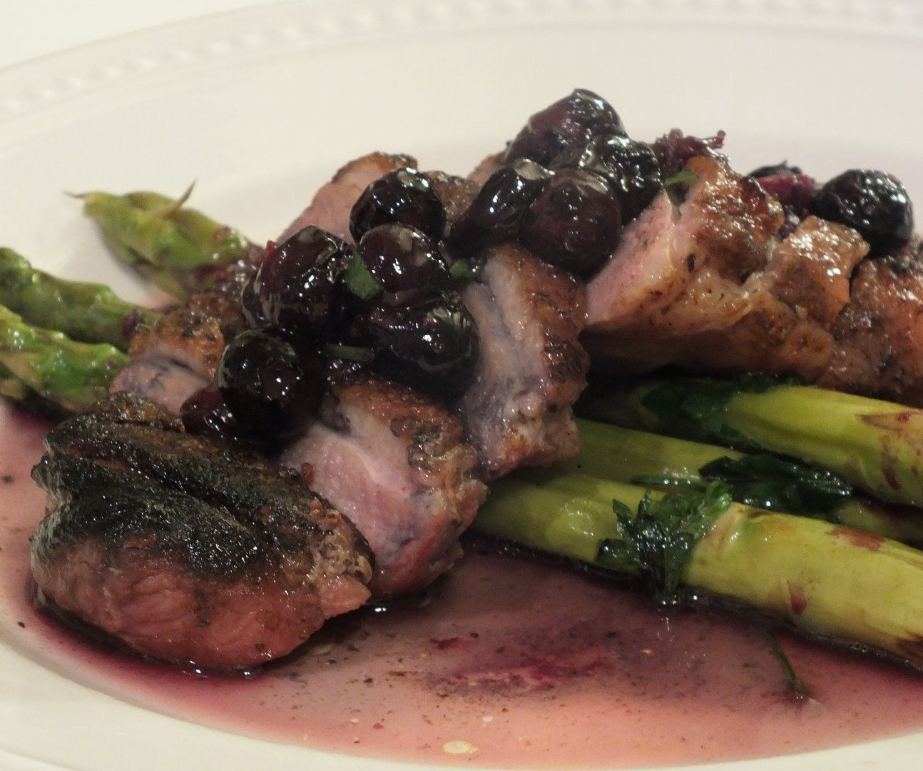 Blueberry Smothered BBQ Duck