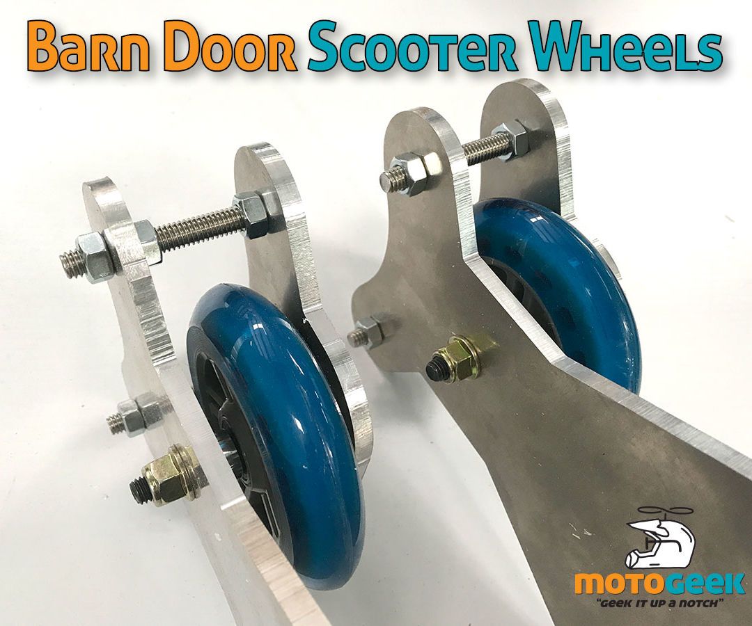 Barn Doors Using Scooter Wheels - CHEAP!