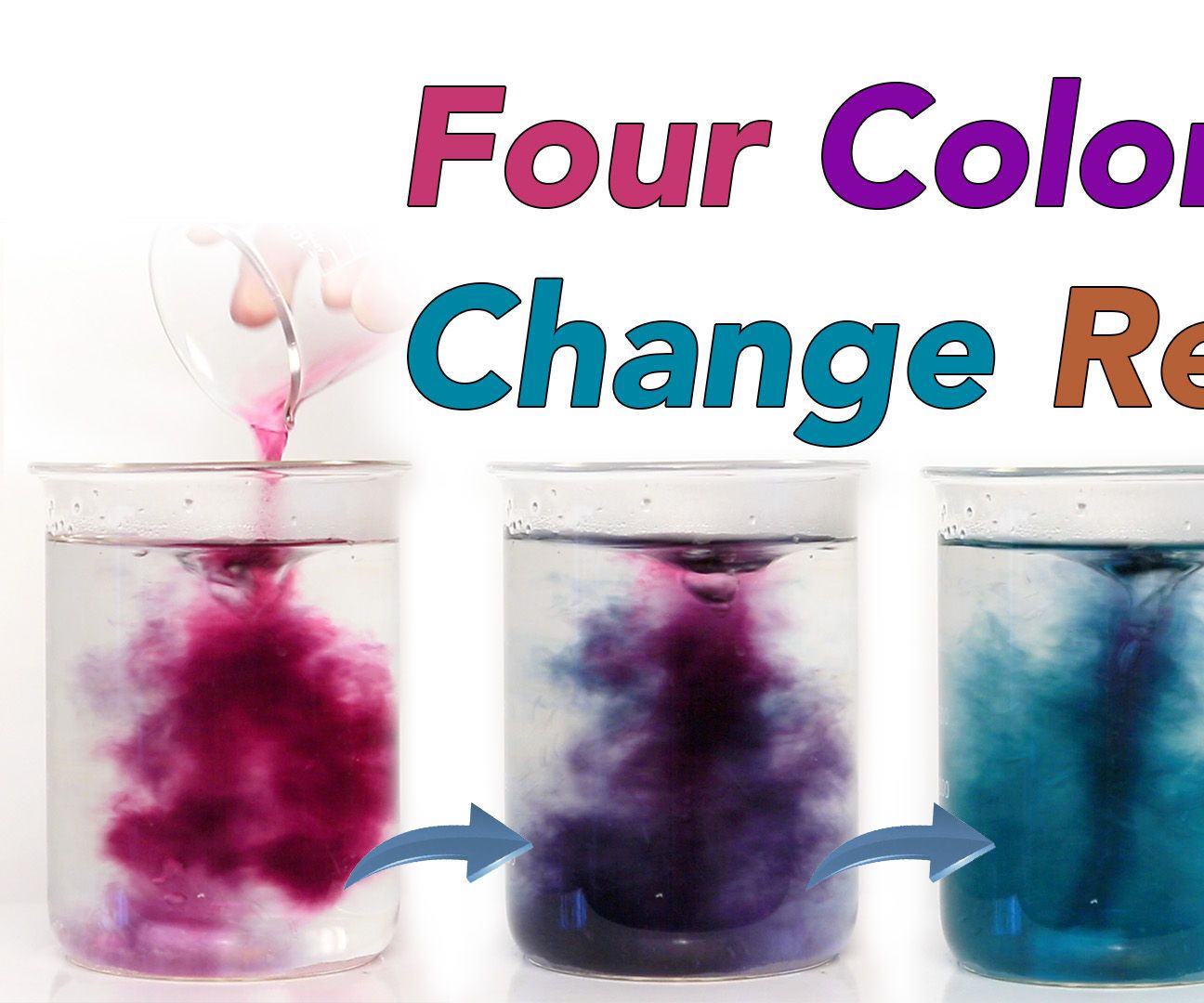 Chameleon Chemical Reaction - Beautiful Four Steps Colour Change