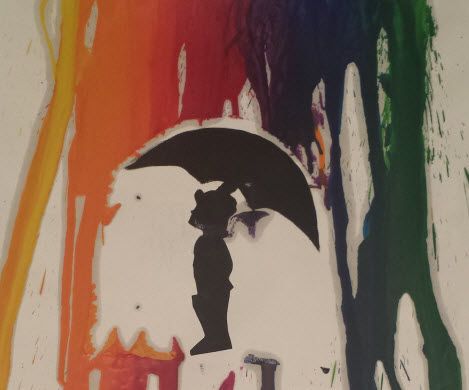 Rainbow Rain Wax Art
