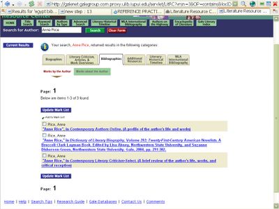 Let's Look at the Results Under the Category of Bibliographies