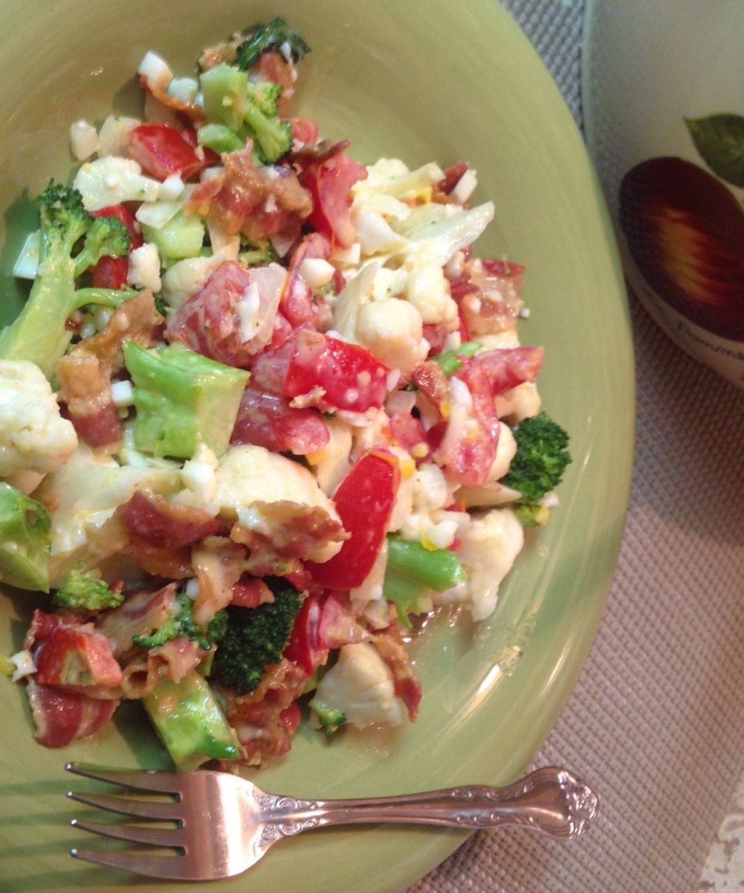 Chopped Broccoli Tomato and Bacon Salad