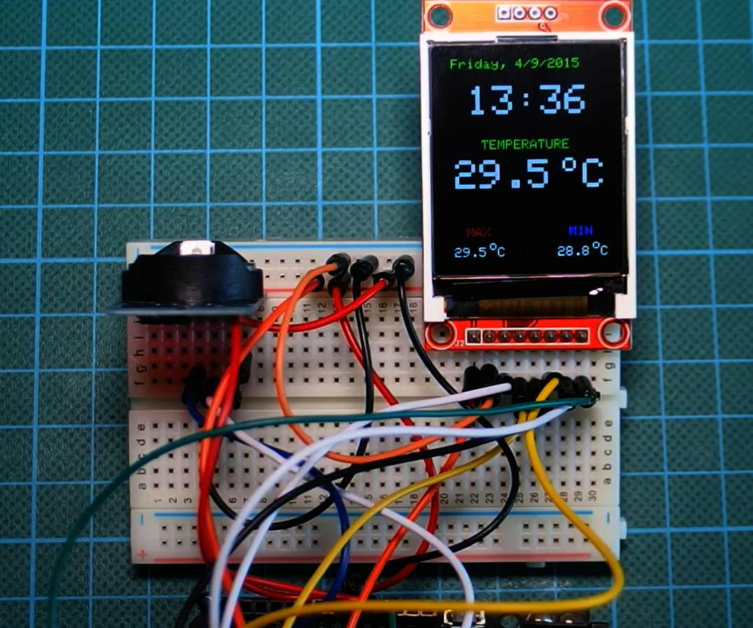 Arduino DS3231 Real Time Clock With Color TFT