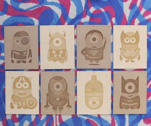 Minion Superhero Wood Posters