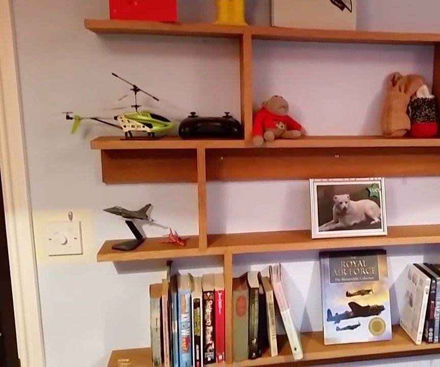 Oak MDF Display Shelves.