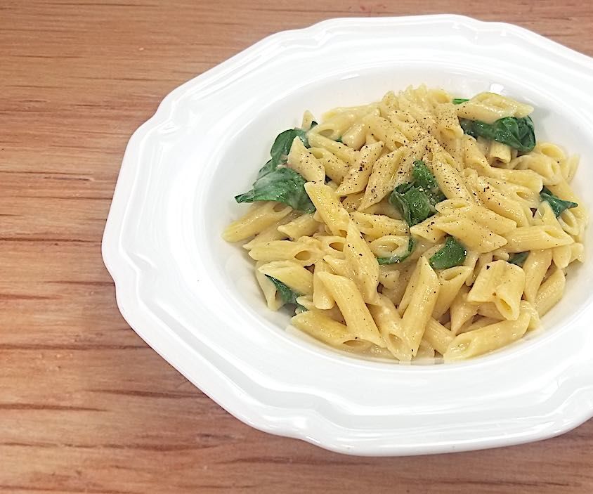 Creamy Garlic & Spinach Alfredo [Low Sodium]