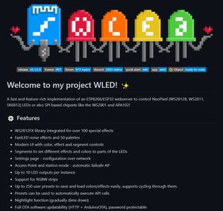 WLED: Open Source Wireless LED Controller Software
