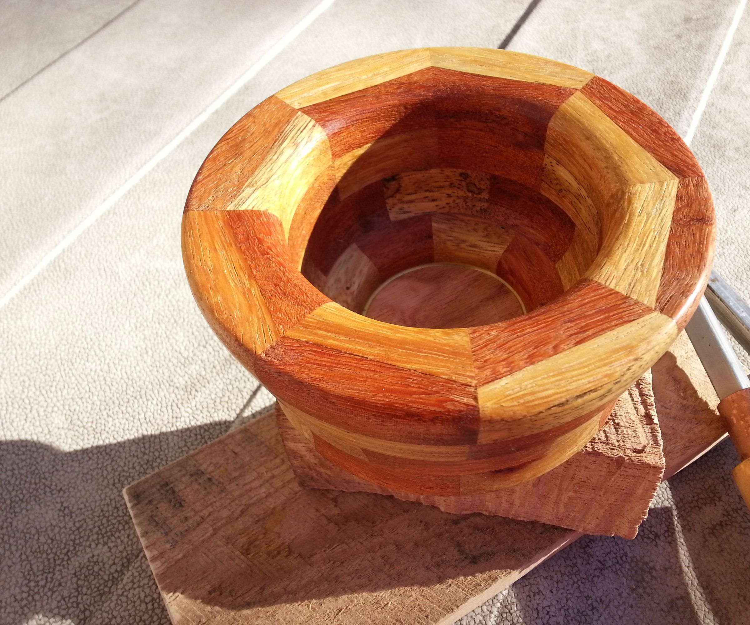 Segmented Bowl Using Garden Stakes