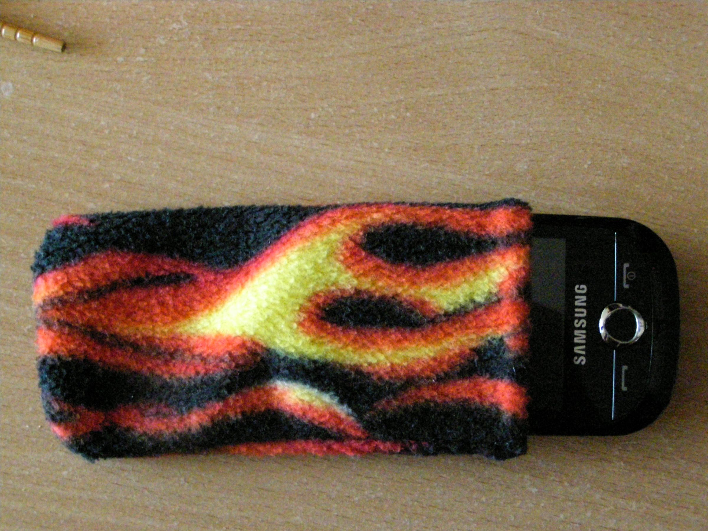 Flaming Cell Phone Sleeve