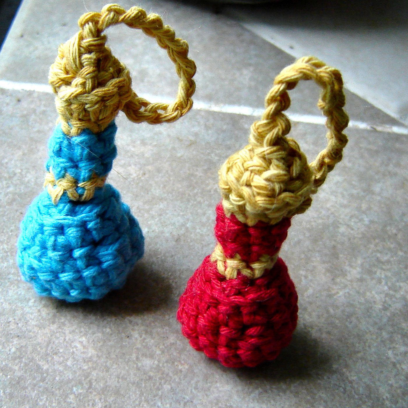 Crochet Mana and Health Potion Bottle