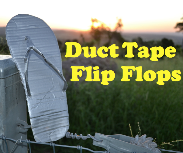 DIY Duct Tape Flip Flops