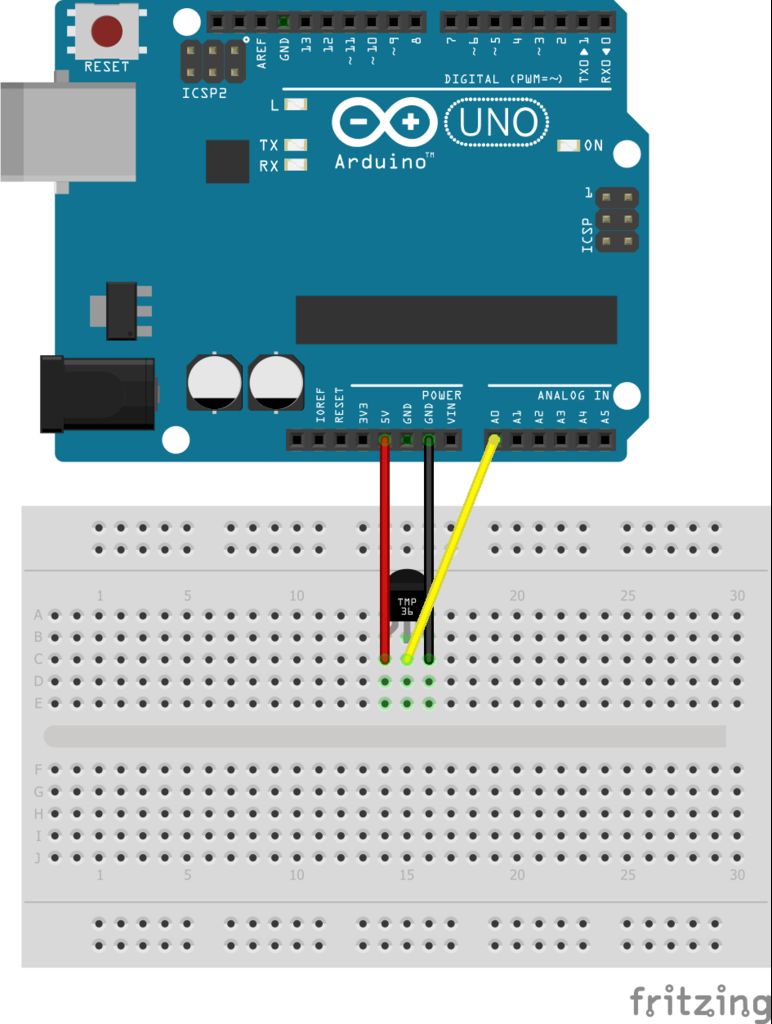 Arduino Buzzer/Light Temperature Alert Sensor Prototype 12 Steps
