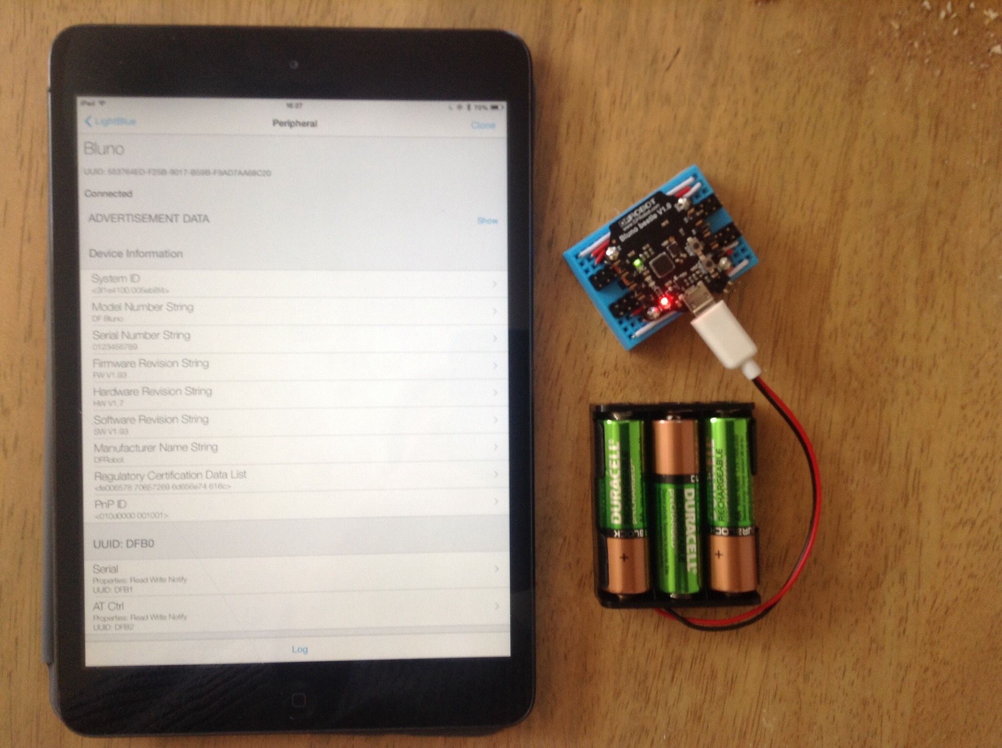 Bluno beetle breadboard breakout