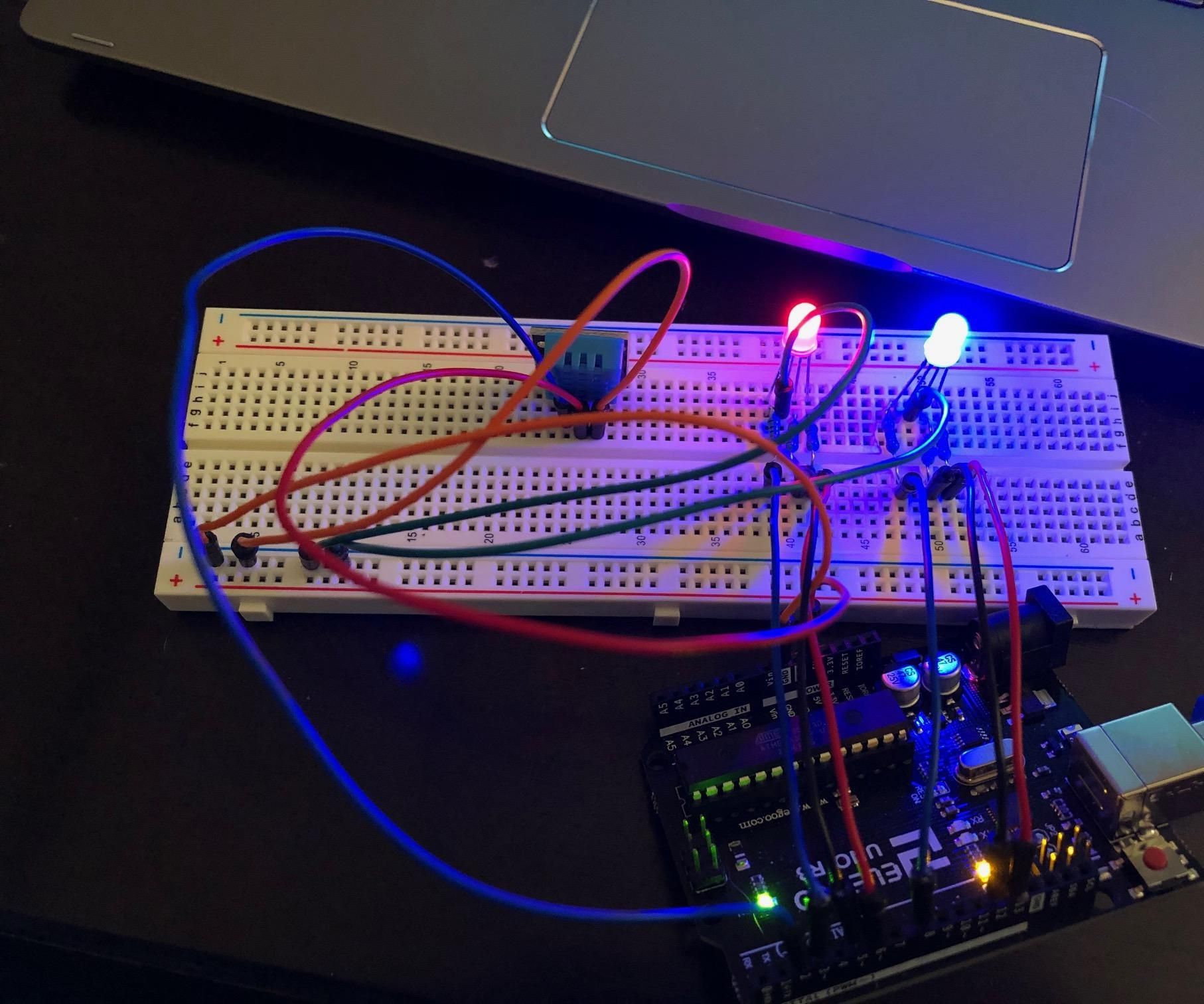 Temperature and Humidity LEDs