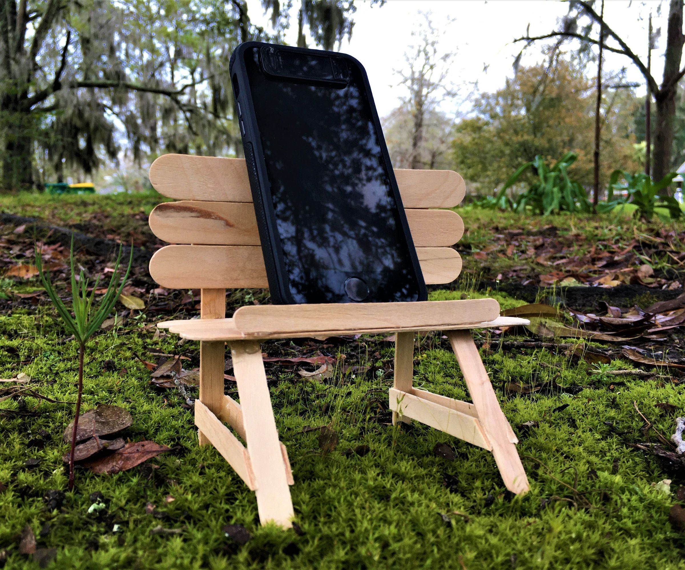 Phone and Camera Bench