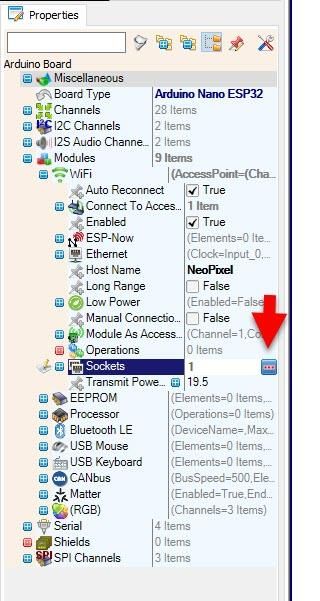 In Visuino: Add a TCP/IP Server Socket for the Communication