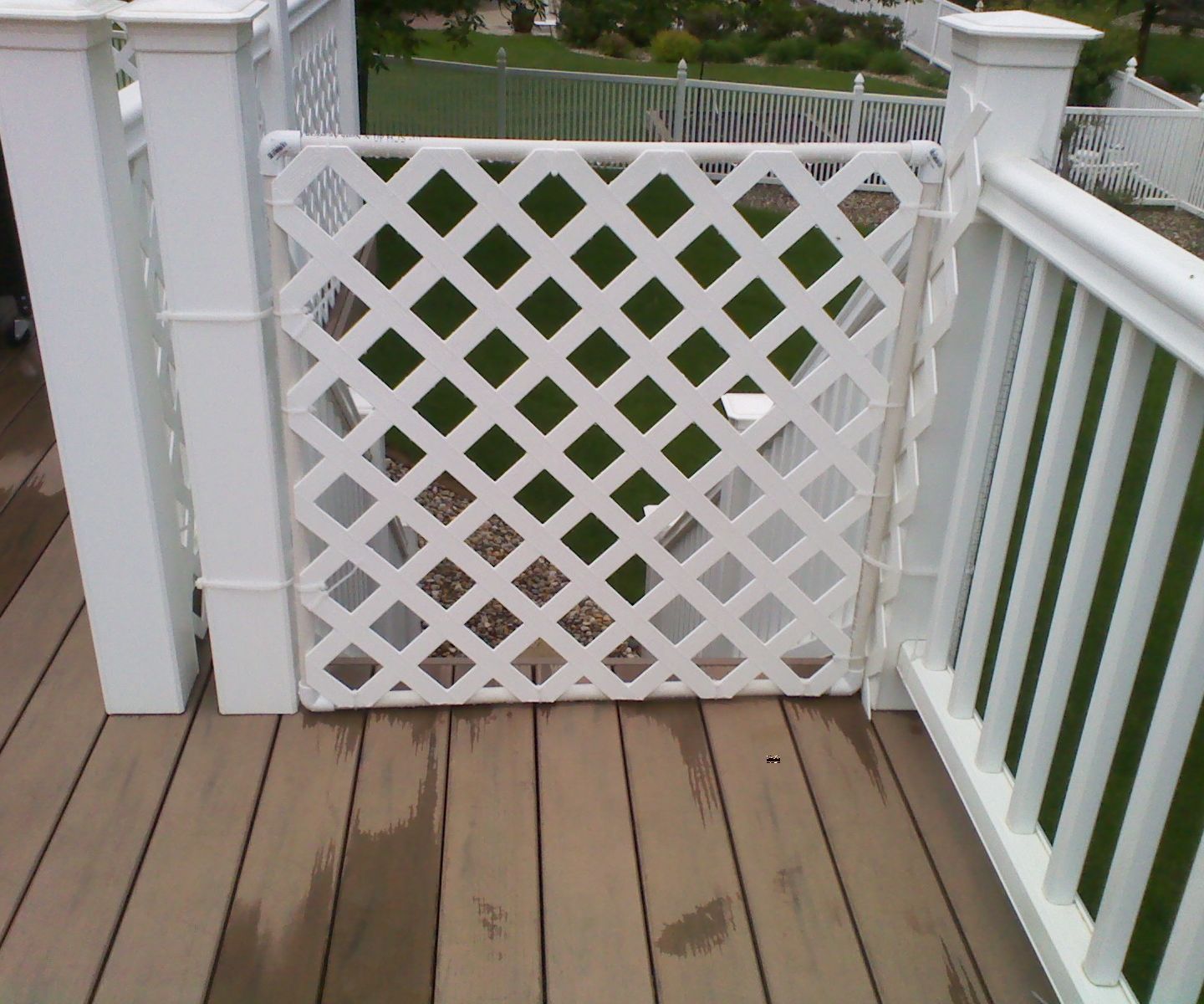 Simple outdoor deck gate